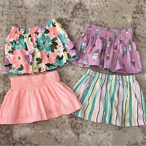 Carters girls toddler skort bundle